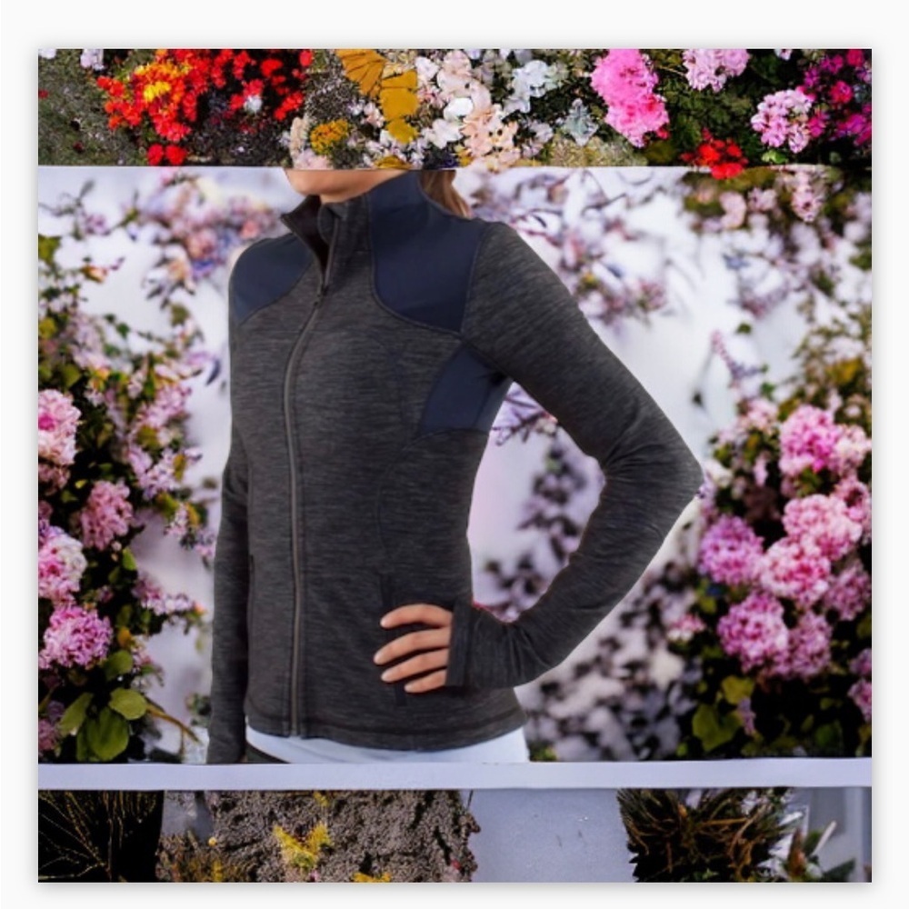 Lululemon Forme Jacket in reversible slub denim inkwell / inkwell NWOT- Sz 6 - Picture 4 of 13